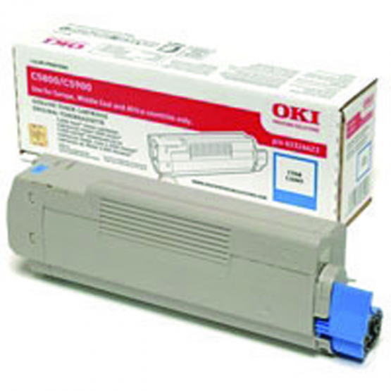 Oki C5800/C5900 Cyan Original Toner Cartridge (43324423) 